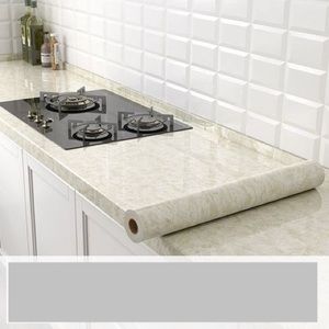 ⭐️ Glossy marble wall paper 15.74inx196.85in & 1 roll clear caulk tape 118.11in